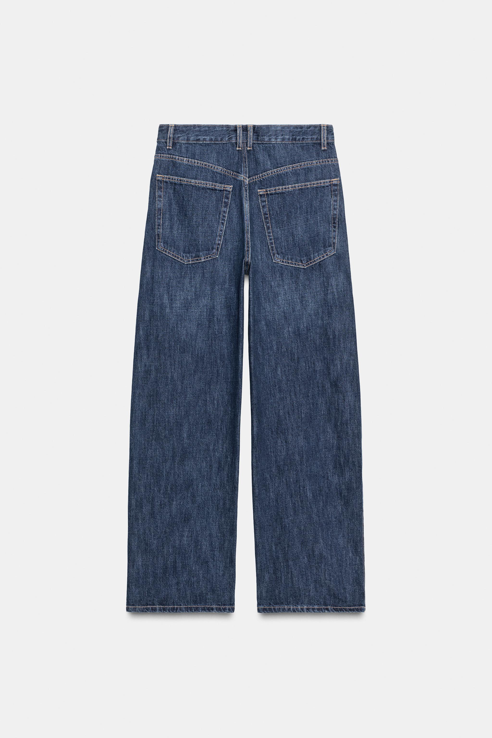TRF MID-RISE BUTTONED BAGGY JEANS